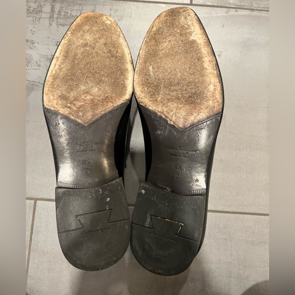 Salvatore Ferragamo Studio Men's Black Loafers Size 8.5 D made in Italy Luxury - Picture 6 of 13